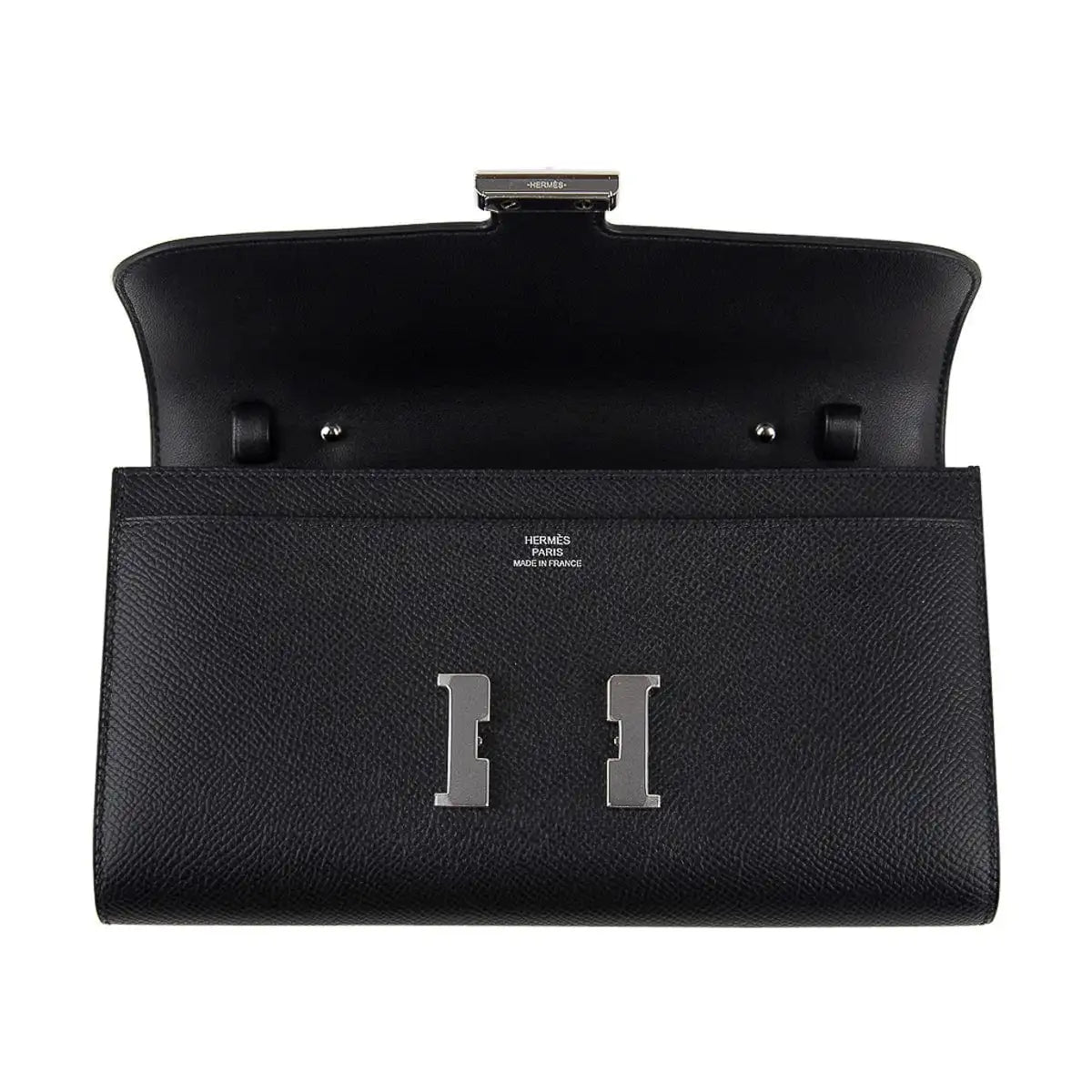 Constance Long Wallet Black Epsom with Palladium Hardware