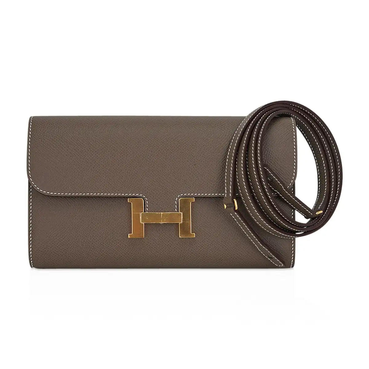 Constance Long Wallet Epsom with Gold Hardware