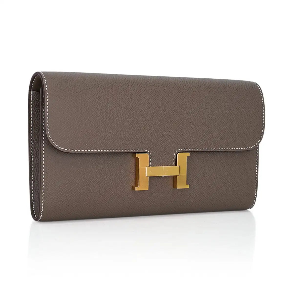 Constance Long Wallet Epsom with Gold Hardware