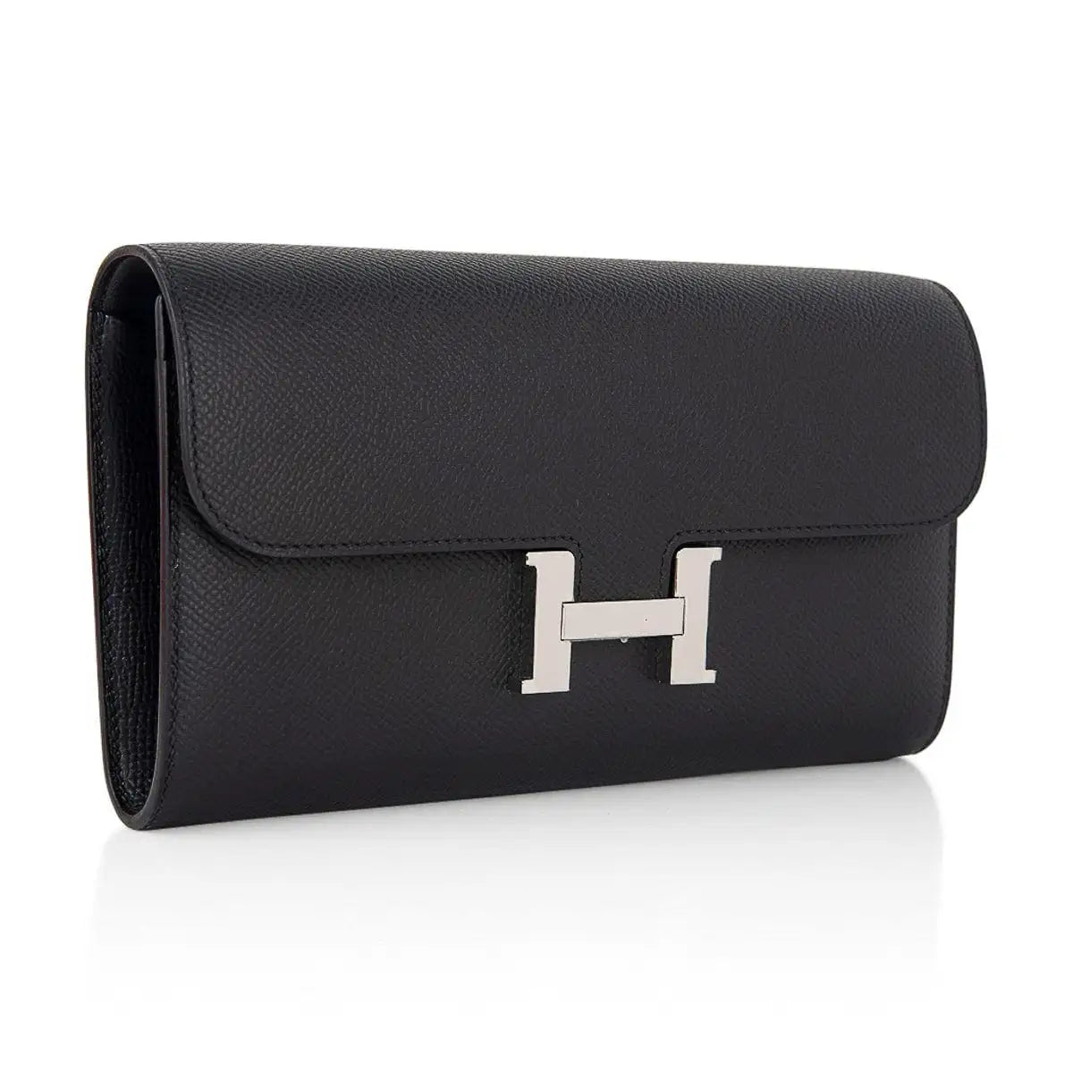 Constance Long Wallet Black Epsom with Palladium Hardware