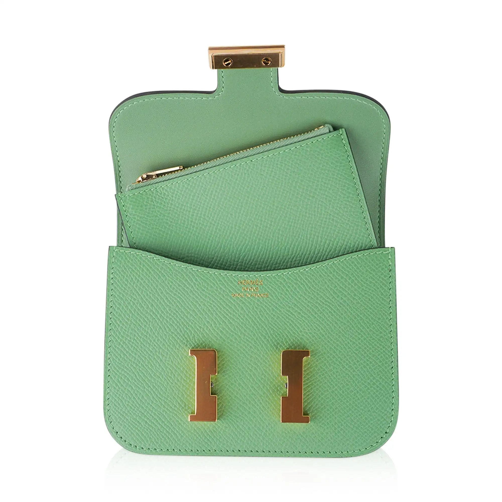 Constance Slim Wallet Waist Belt Bag Gold Hardware