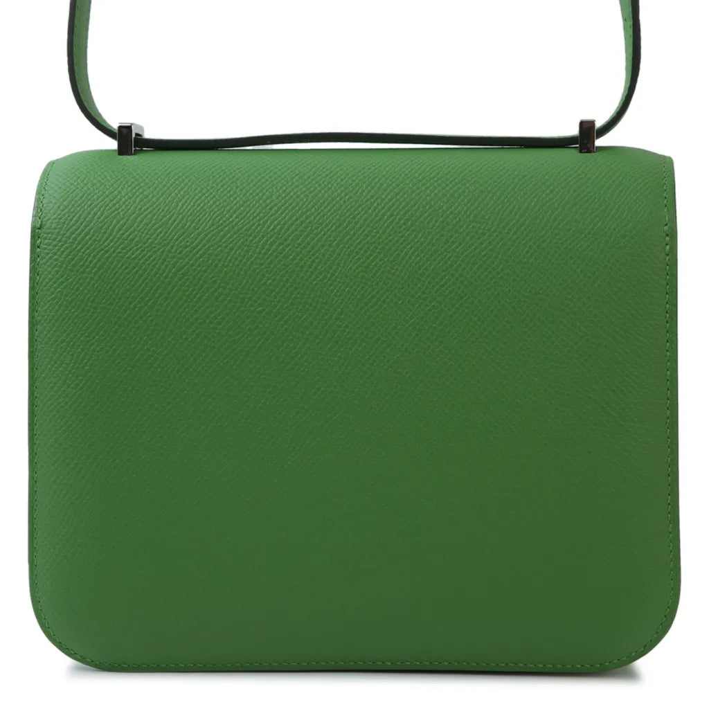 Constance Mini 19 in Vert Yucca Epsom leather with Palladium hardware