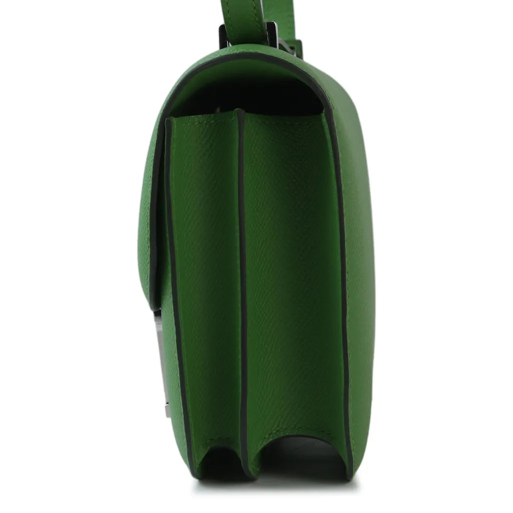 Constance Mini 19 in Vert Yucca Epsom leather with Palladium hardware