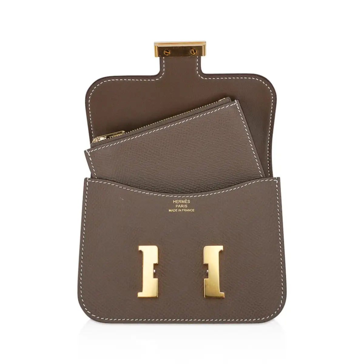 Constance Slim Wallet Epsom Leather with Gold Hardware