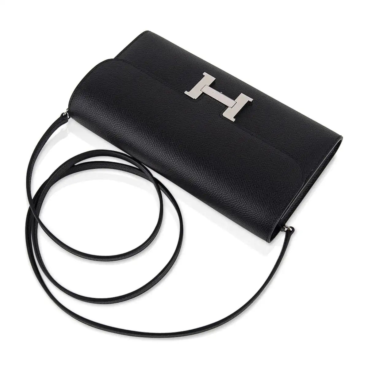 Constance Long Wallet Black Epsom with Palladium Hardware
