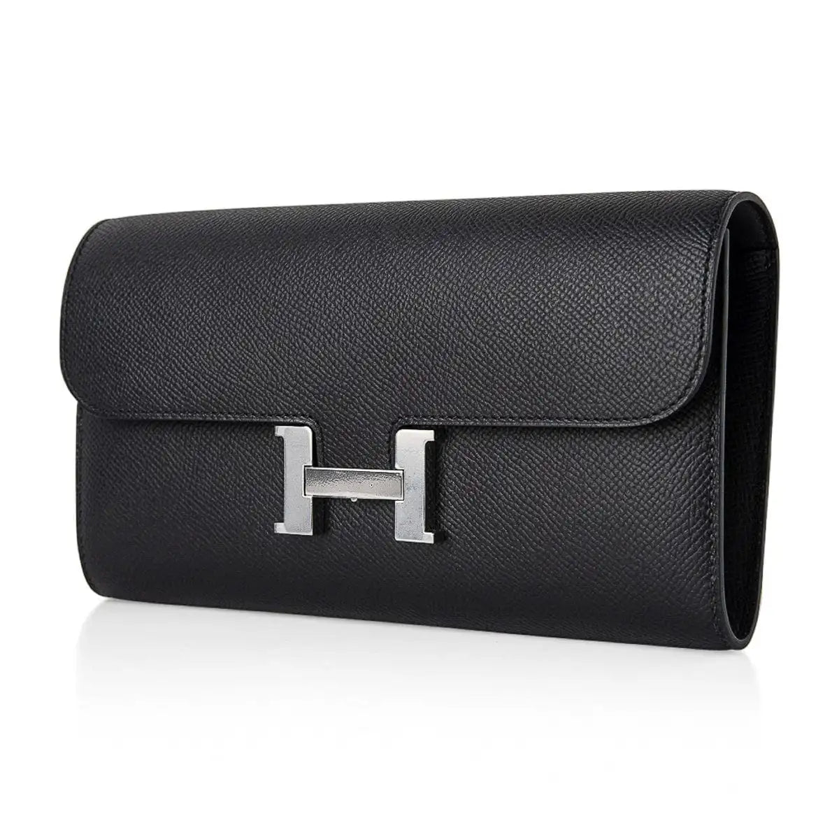 Constance Long Wallet Black Epsom with Palladium Hardware
