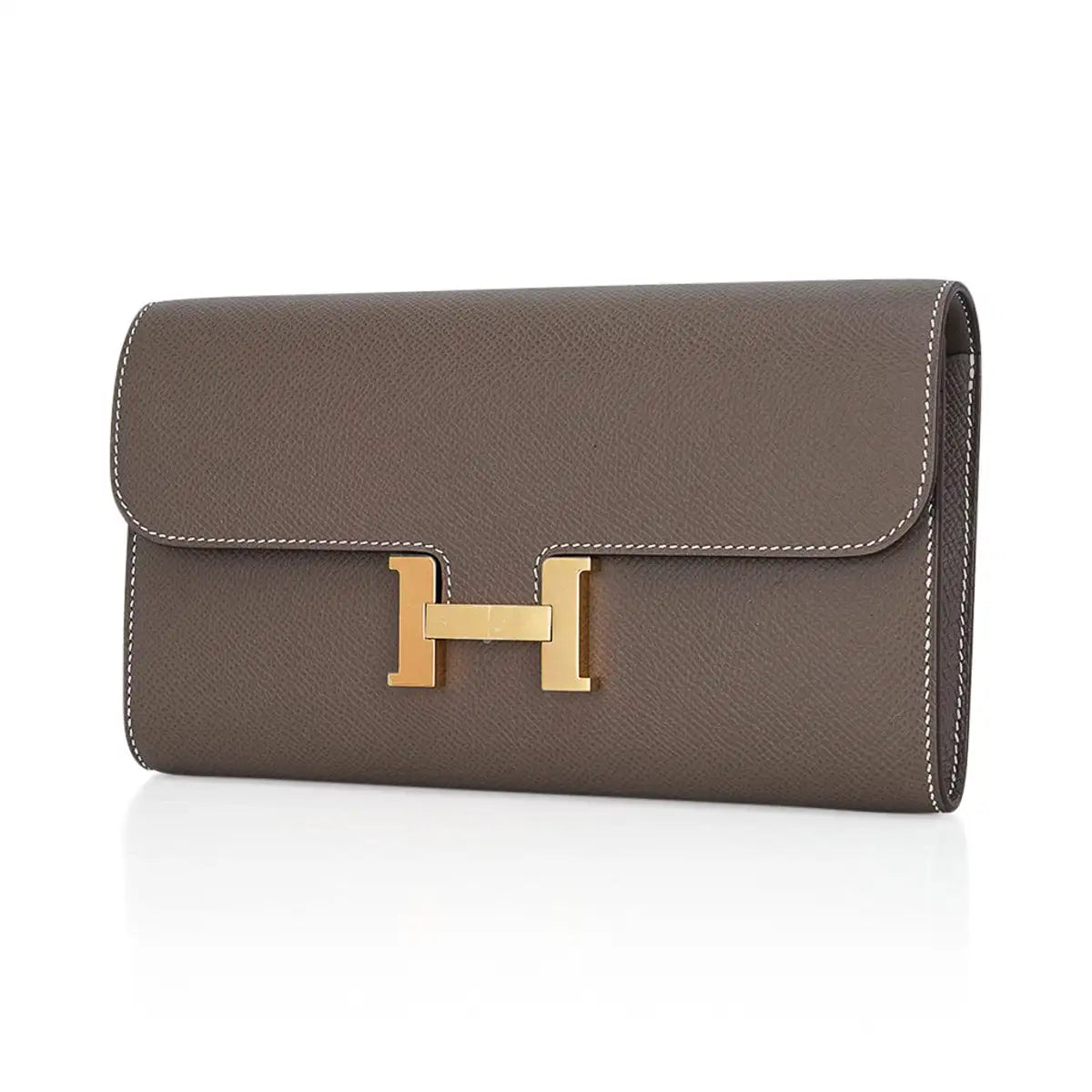 Constance Long Wallet Epsom with Gold Hardware