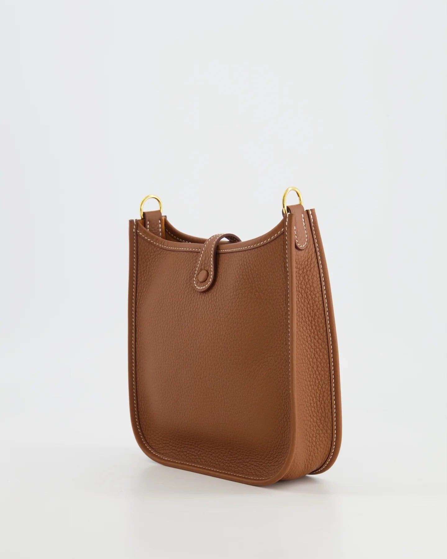 Mini Evelyne Bag in Gold Clemence Leather with Gold Hardware