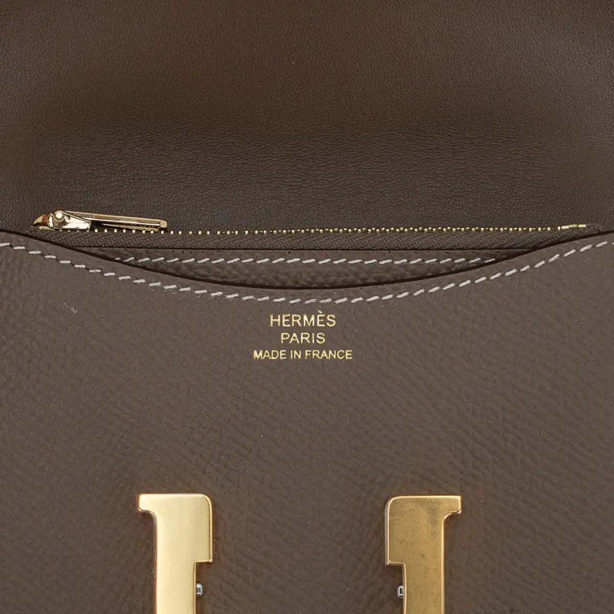 Constance Slim Wallet Epsom Leather with Gold Hardware