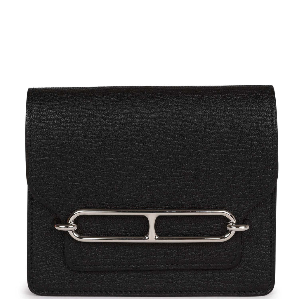 Roulis Slim Wallet Black Chevre Mysore Palladium Hardware