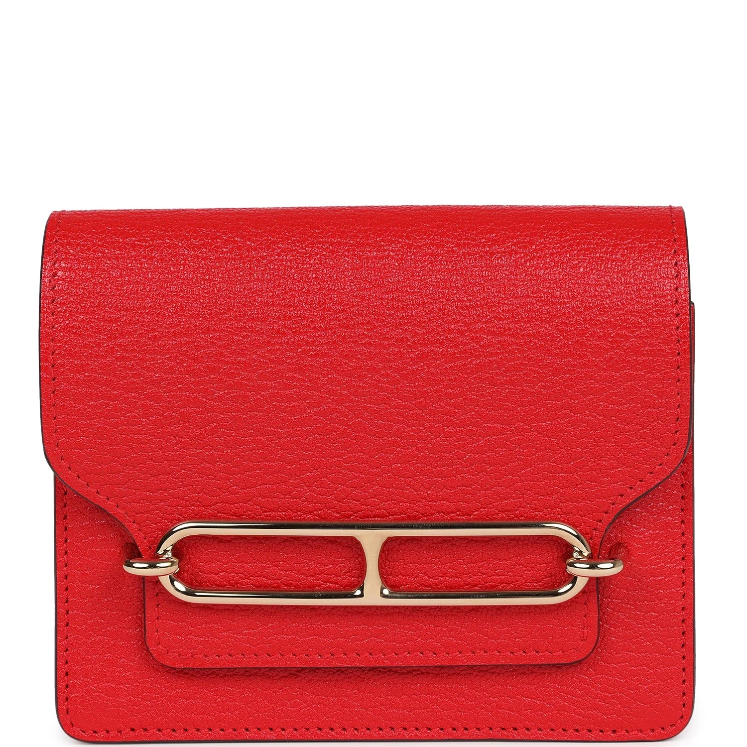 Roulis Slim Wallet Rouge de Coeur Chevre Gold Hardware