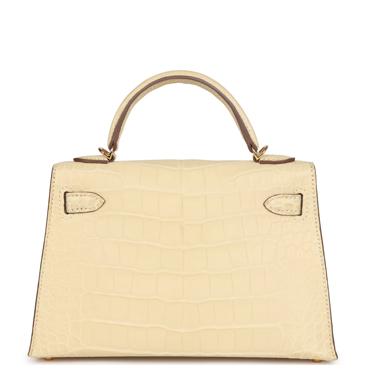 Kelly Sellier 20 Vanille Matte Alligator Gold Hardware