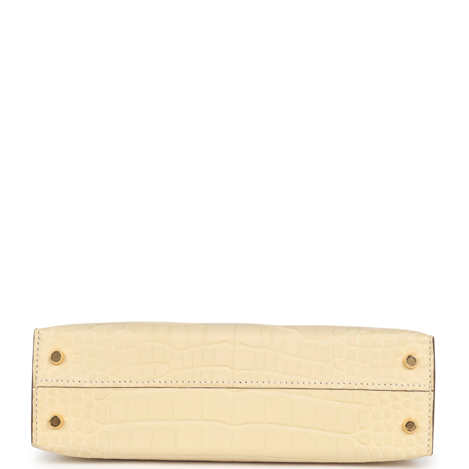 Kelly Sellier 20 Vanille Matte Alligator Gold Hardware