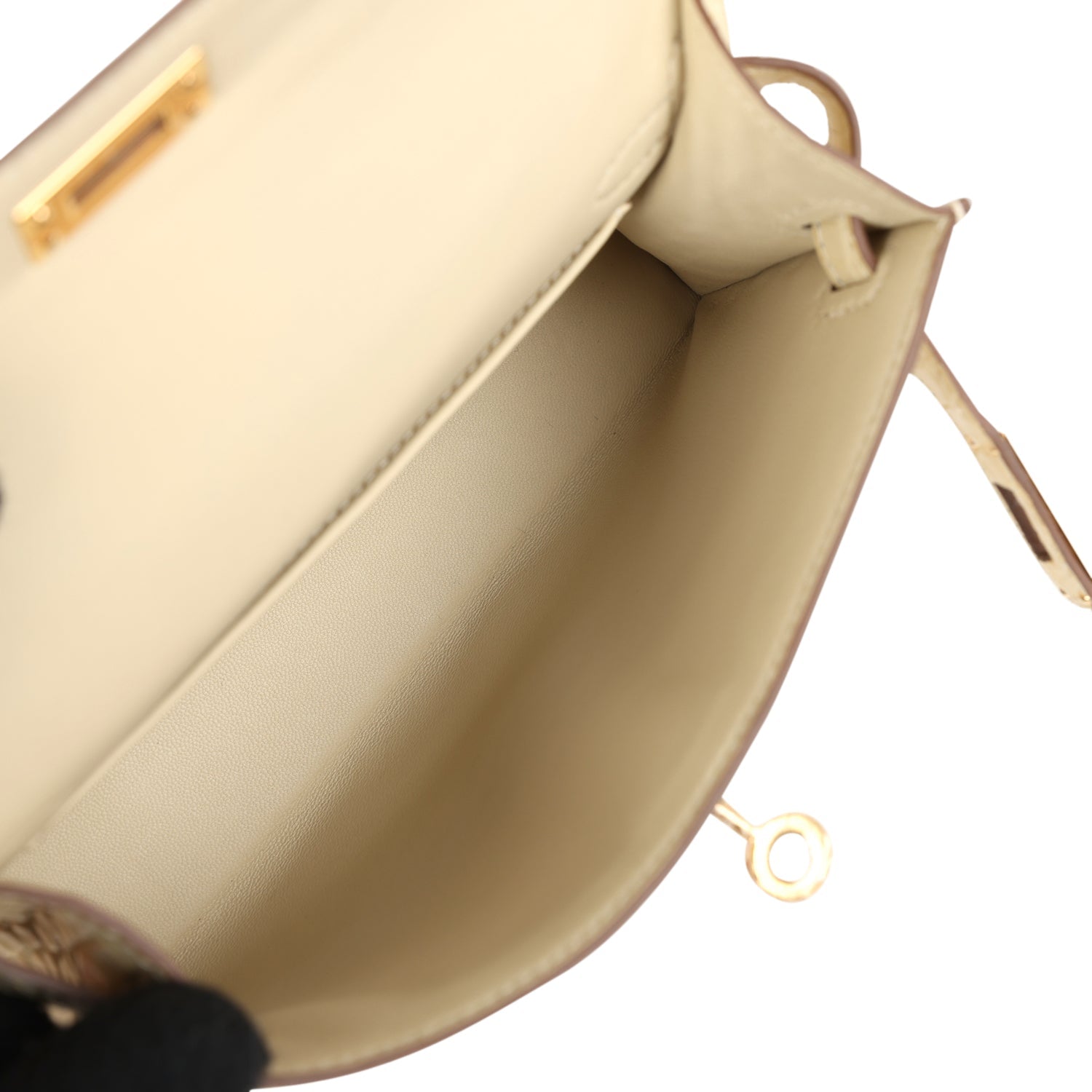 Kelly Sellier 20 Vanille Matte Alligator Gold Hardware