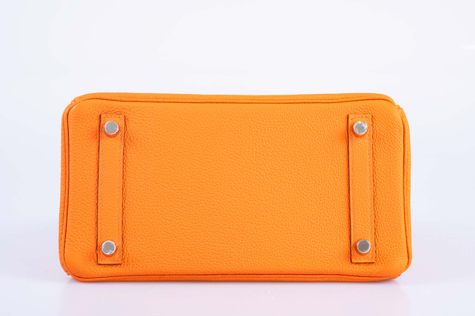 BIRKIN 25 ORANGE MINIUM TOGO PALLADIUM HARDWARE