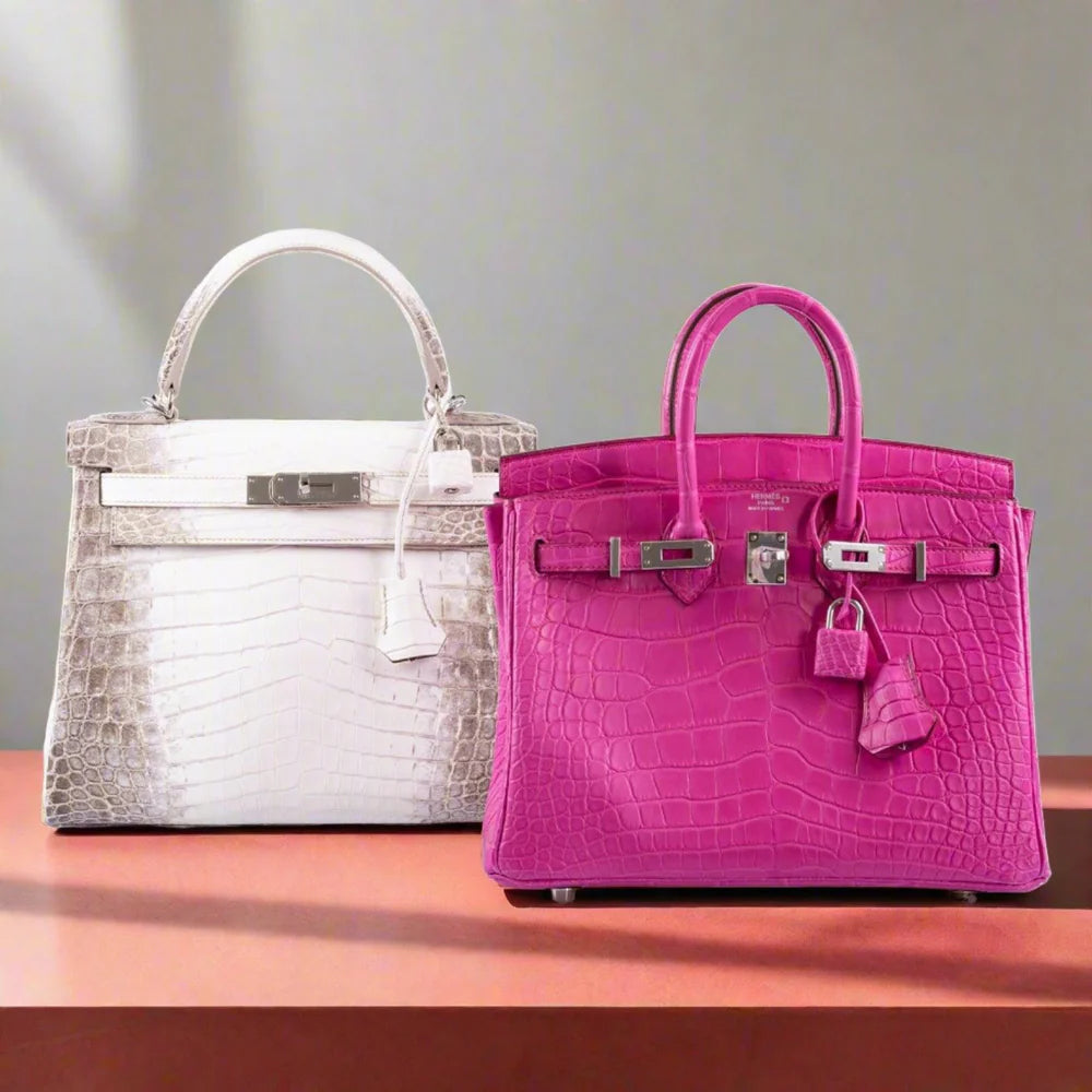 BIRKIN 25 ROSE SHOCKING MATTE ALLIGATOR PALLADIUM HARDWARE