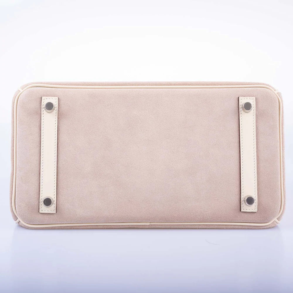 BIRKIN 30 GLYCINE GRIZZLY AND NATA SWIFT PALLADIUM HARDWARE