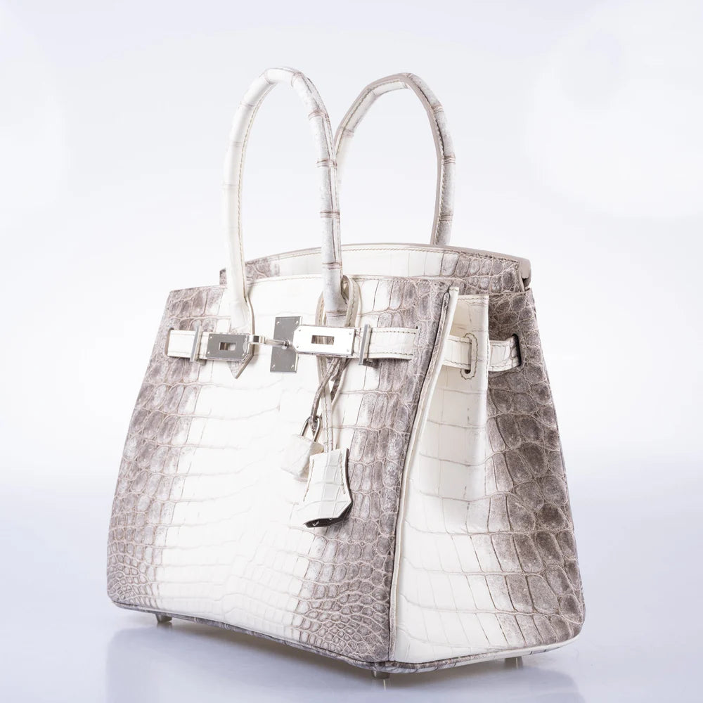 BIRKIN 30 MATTE HIMALAYAN NILOTICUS CROCODILE PALLADIUM HARDWARE