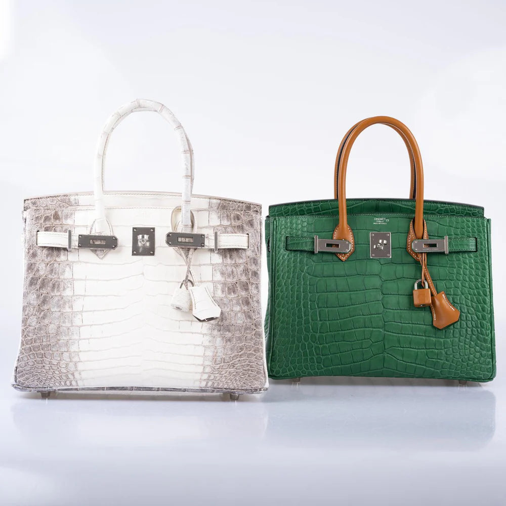 BIRKIN 30 MATTE HIMALAYAN NILOTICUS CROCODILE PALLADIUM HARDWARE