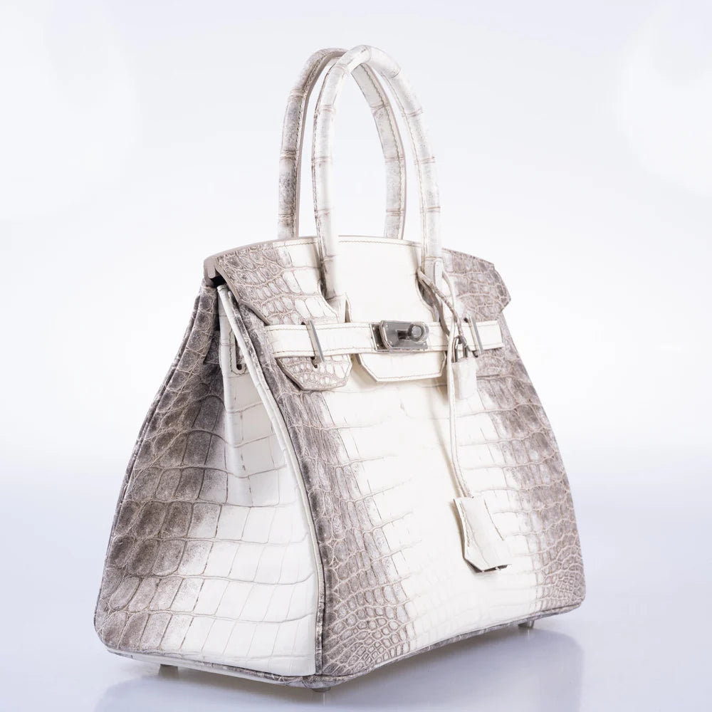 BIRKIN 30 MATTE HIMALAYAN NILOTICUS CROCODILE PALLADIUM HARDWARE