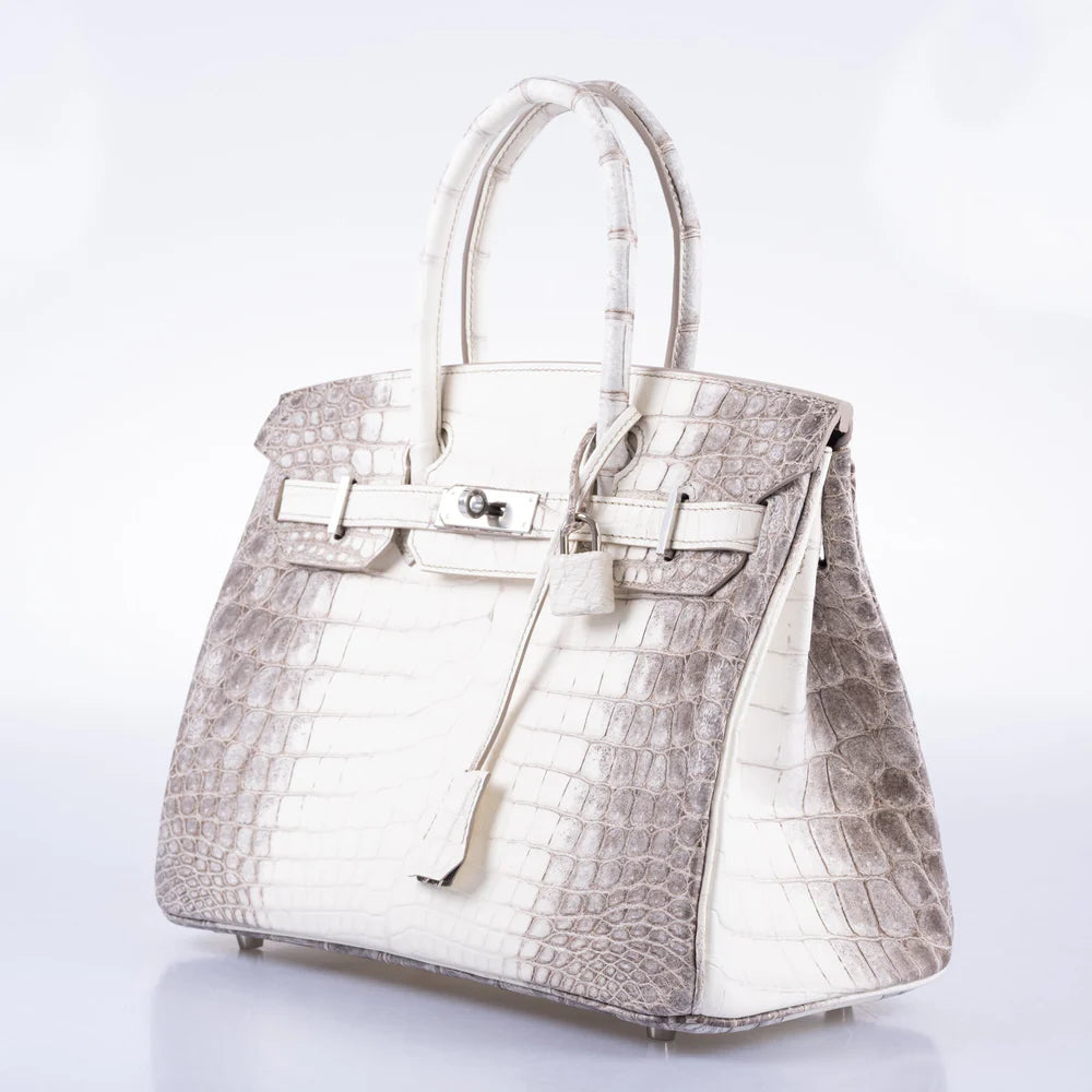 BIRKIN 30 MATTE HIMALAYAN NILOTICUS CROCODILE PALLADIUM HARDWARE