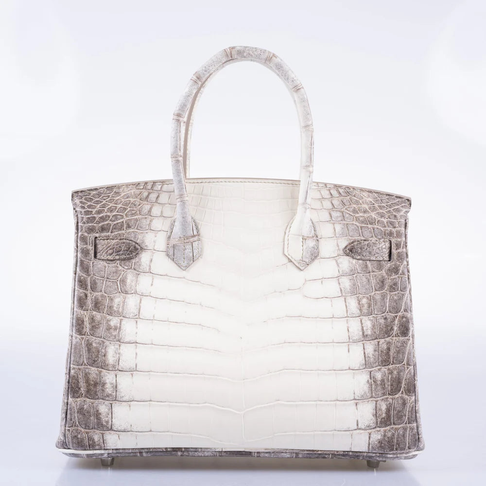 BIRKIN 30 MATTE HIMALAYAN NILOTICUS CROCODILE PALLADIUM HARDWARE