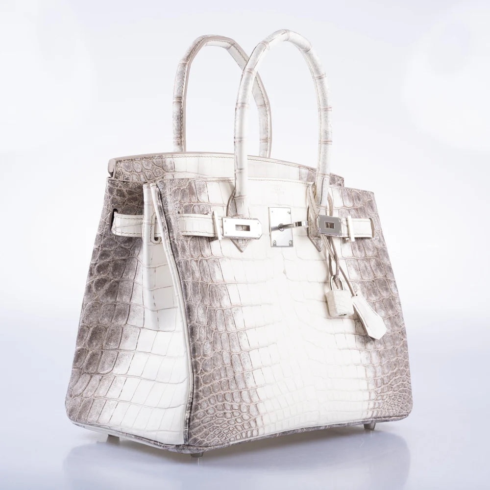 BIRKIN 30 MATTE HIMALAYAN NILOTICUS CROCODILE PALLADIUM HARDWARE