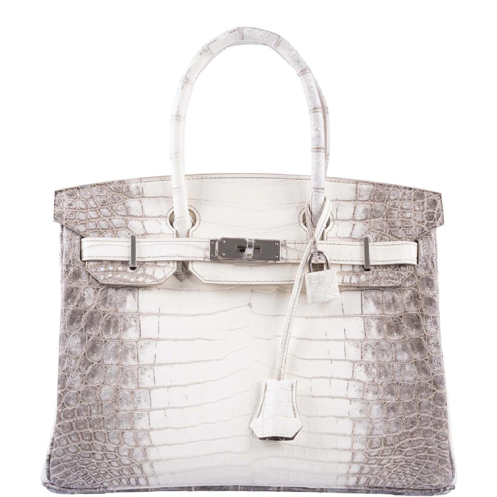BIRKIN 30 MATTE HIMALAYAN NILOTICUS CROCODILE PALLADIUM HARDWARE