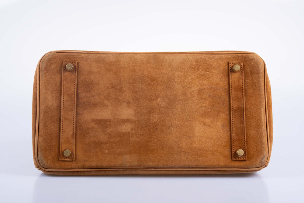 BIRKIN 35 FAUVE DOBLIS SUEDE & NUBUCK WITH GOLD HARDWARE