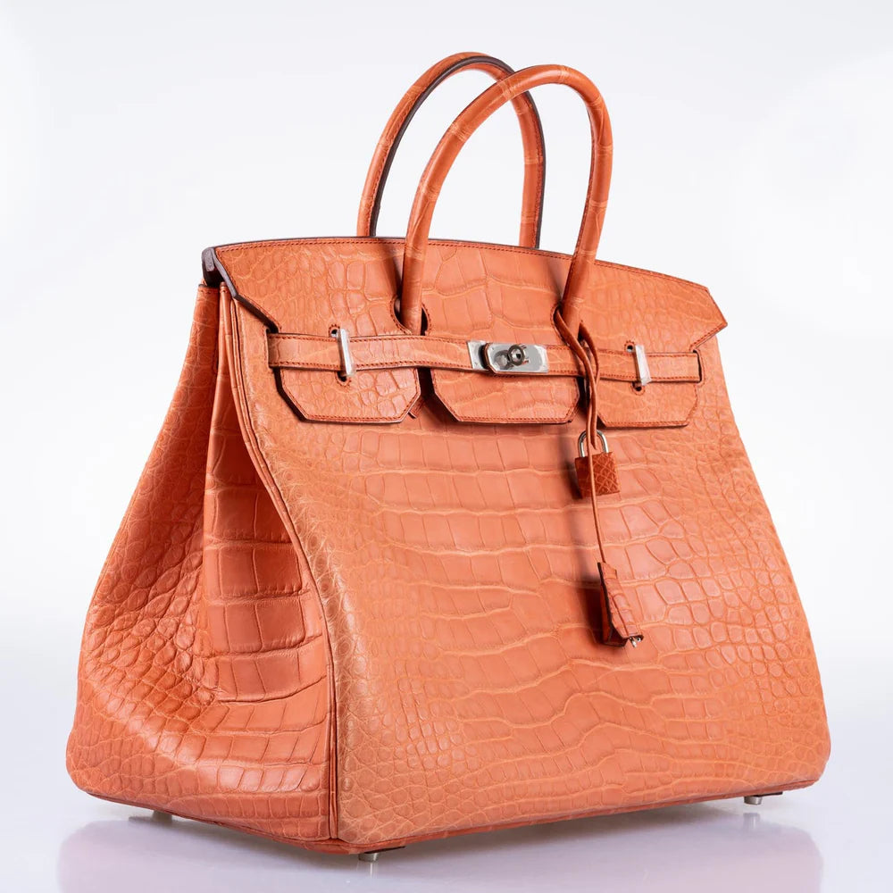 BIRKIN 40 SANGUINE MATTE ALLIGATOR PALLADIUM HARDWARE