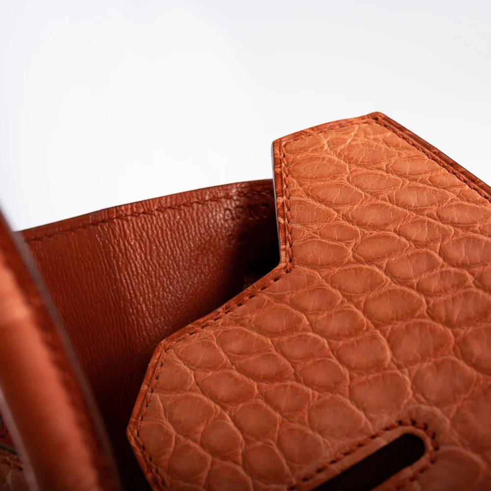 BIRKIN 40 SANGUINE MATTE ALLIGATOR PALLADIUM HARDWARE