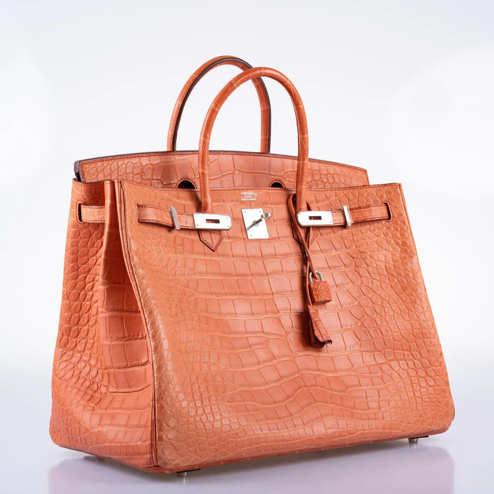 BIRKIN 40 SANGUINE MATTE ALLIGATOR PALLADIUM HARDWARE
