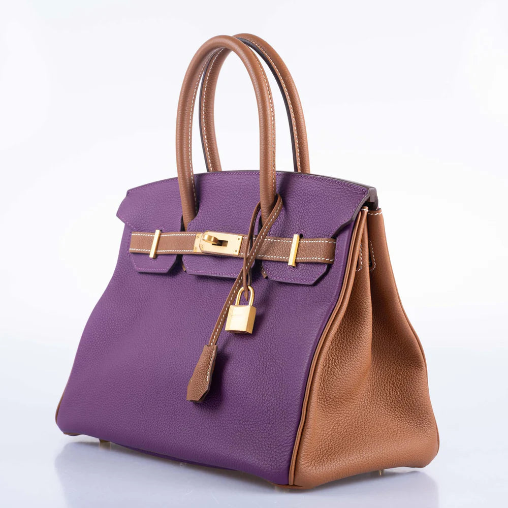 HSS BIRKIN 30 ANEMONE AND GOLD TOGO WITH GOLD HARDWARE
