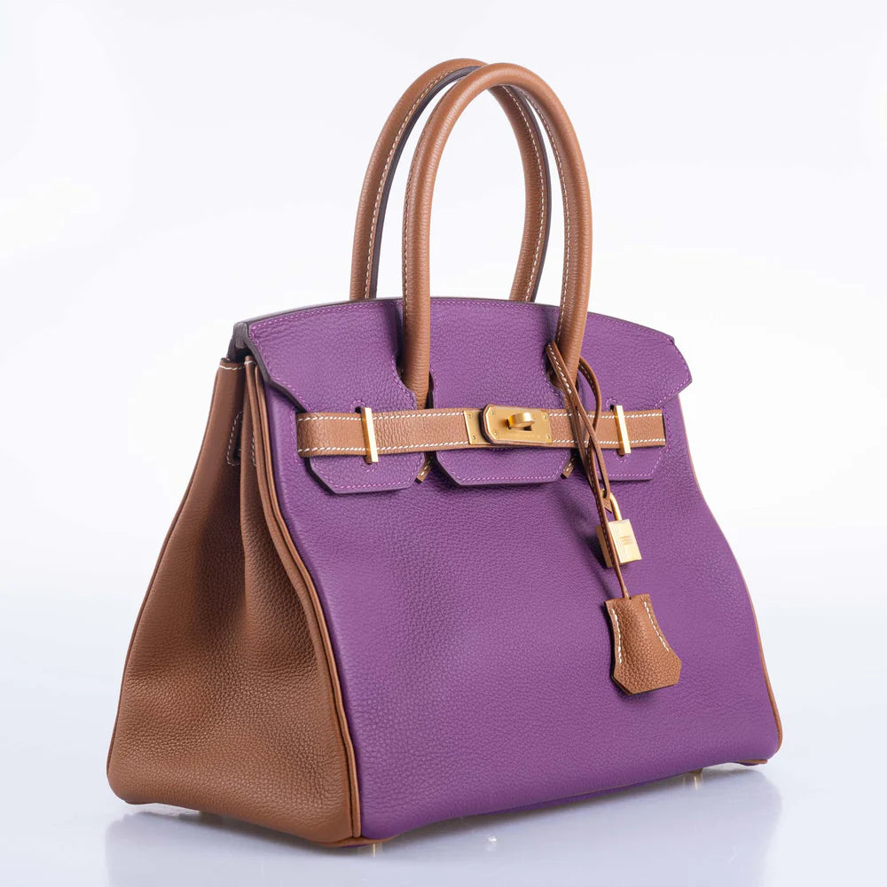 HSS BIRKIN 30 ANEMONE AND GOLD TOGO WITH GOLD HARDWARE