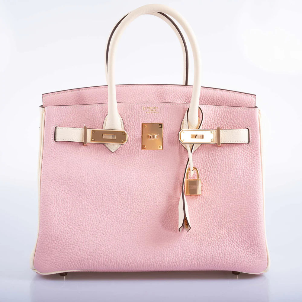 HSS BIRKIN 30 ROSE SAKURA AND CRAIE CLEMENCE WITH ROSE GOLD HARDWARE
