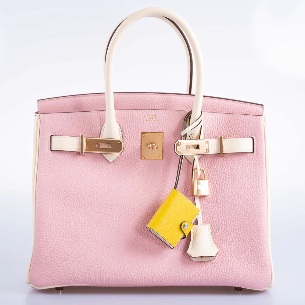 HSS BIRKIN 30 ROSE SAKURA AND CRAIE CLEMENCE WITH ROSE GOLD HARDWARE