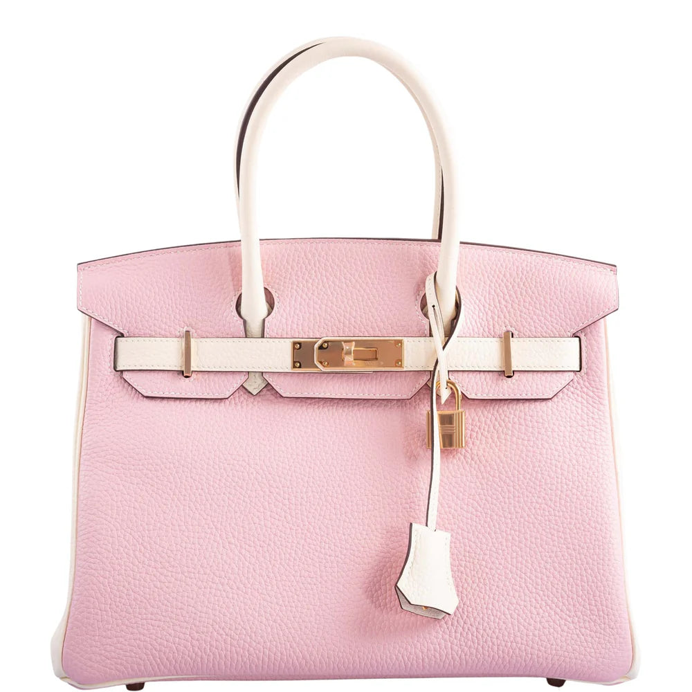 HSS BIRKIN 30 ROSE SAKURA AND CRAIE CLEMENCE WITH ROSE GOLD HARDWARE