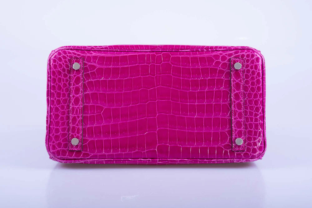 HSS BIRKIN 30 ROSE SCHEHERAZADE POROSUS CROCODILE & CASSIS INTERIOR WITH PALLADIUM HARDWARE