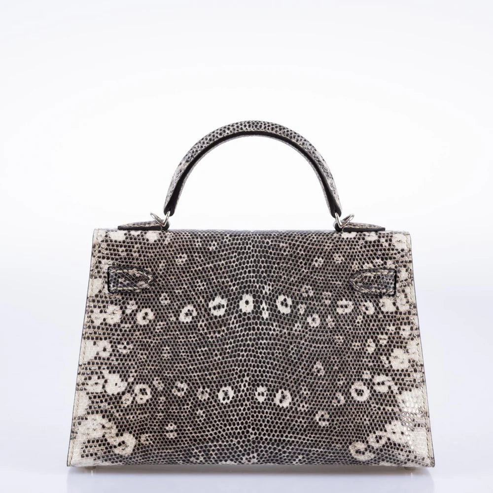 KELLY 20 MINI II SELLIER OMBRÉ LIZARD WITH PALLADIUM HARDWARE