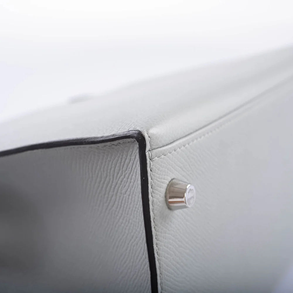 KELLY 28 SELLIER BLUE GLACIER EPSOM PALLADIUM HARDWARE