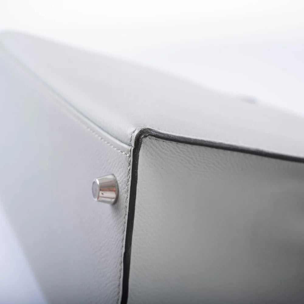 KELLY 28 SELLIER BLUE GLACIER EPSOM PALLADIUM HARDWARE