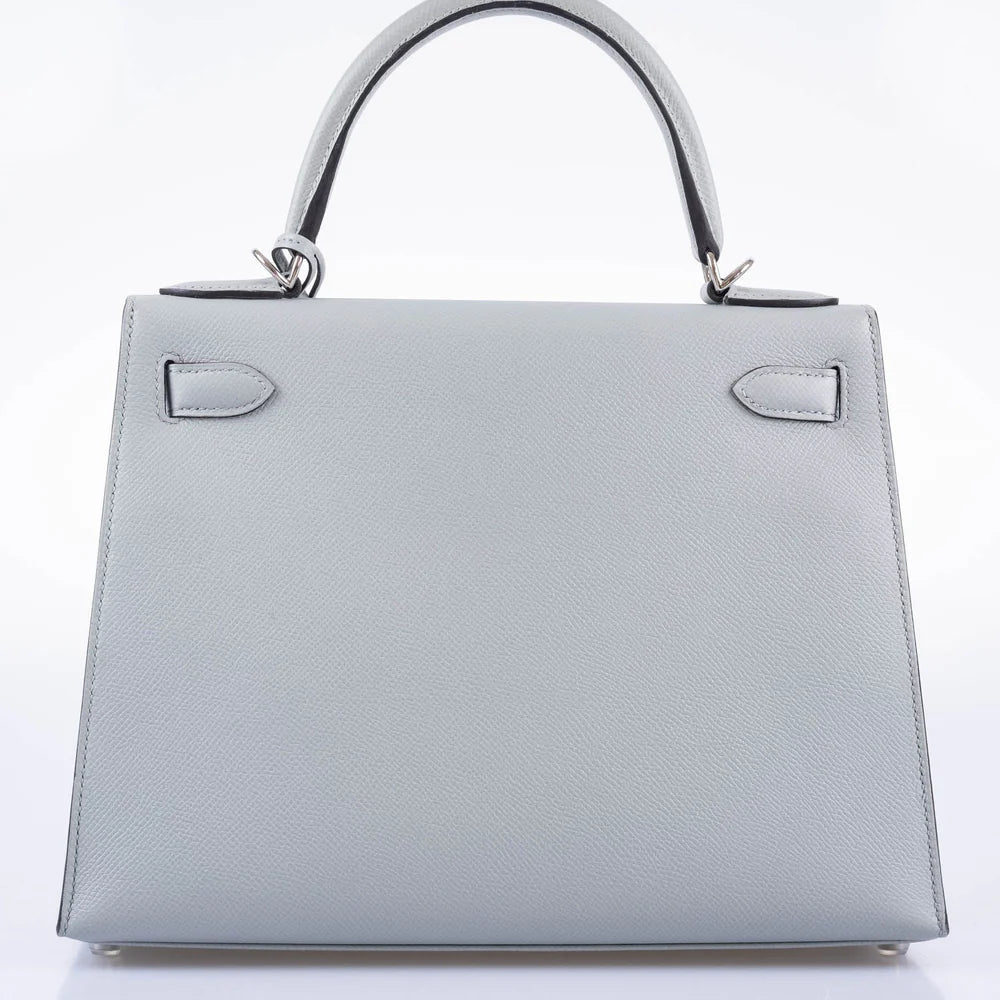 KELLY 28 SELLIER BLUE GLACIER EPSOM PALLADIUM HARDWARE