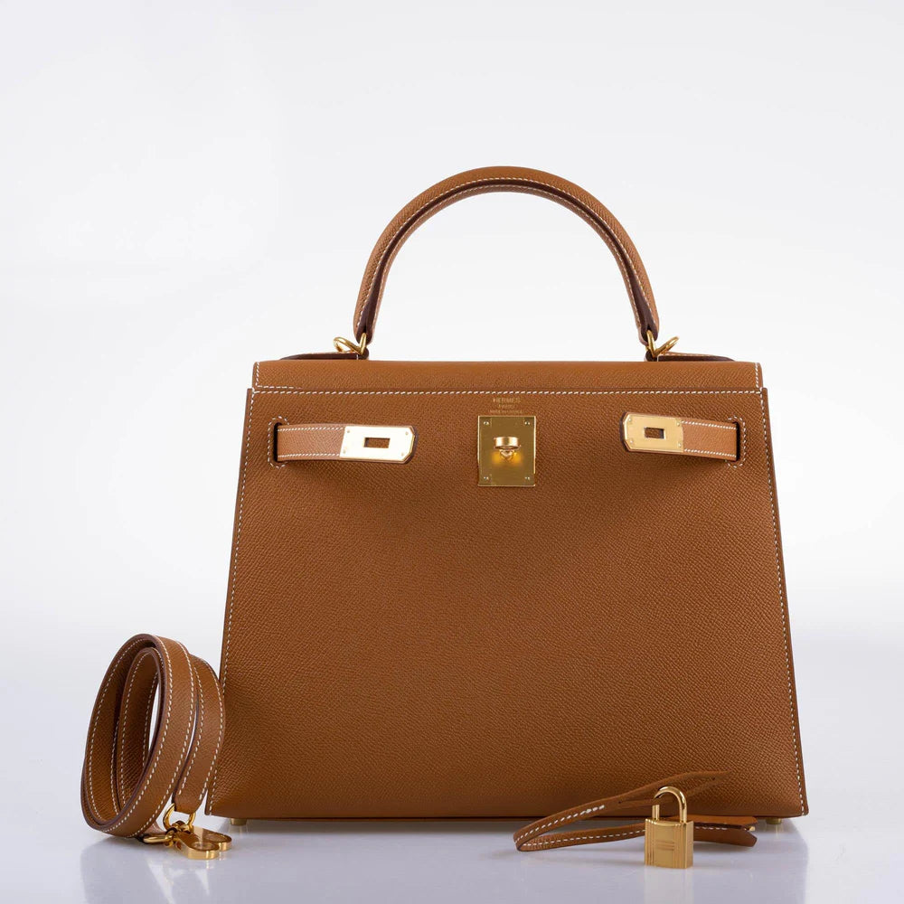 KELLY 28 SELLIER GOLD EPSOM WITH GOLD HARDWARE