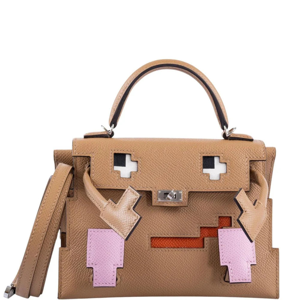 PICTO KELLY DOLL QUELLE IDOLE CHAI, MAUVE SYLVESTRE, BLEU CELESTE AND TERRE BATTUE EPSOM PALLADIUM HARDWARE
