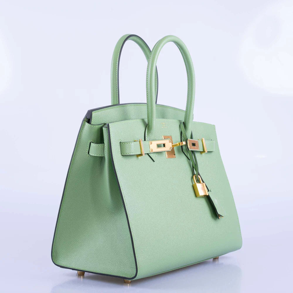 SELLIER BIRKIN 30 VERT CRIQUET EPSOM GOLD HARDWARE