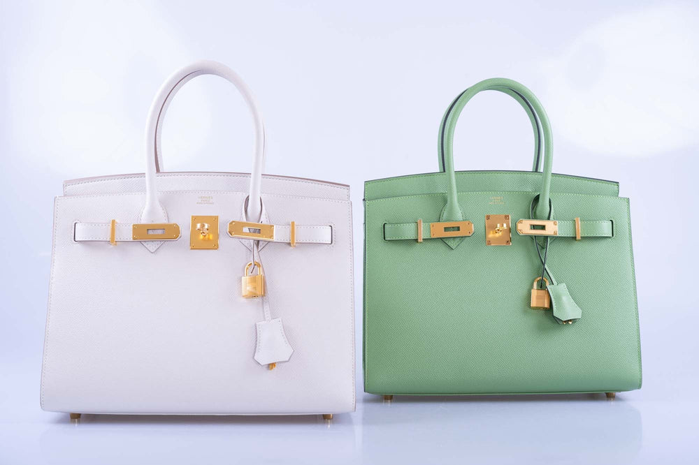 SELLIER BIRKIN 30 VERT CRIQUET EPSOM GOLD HARDWARE