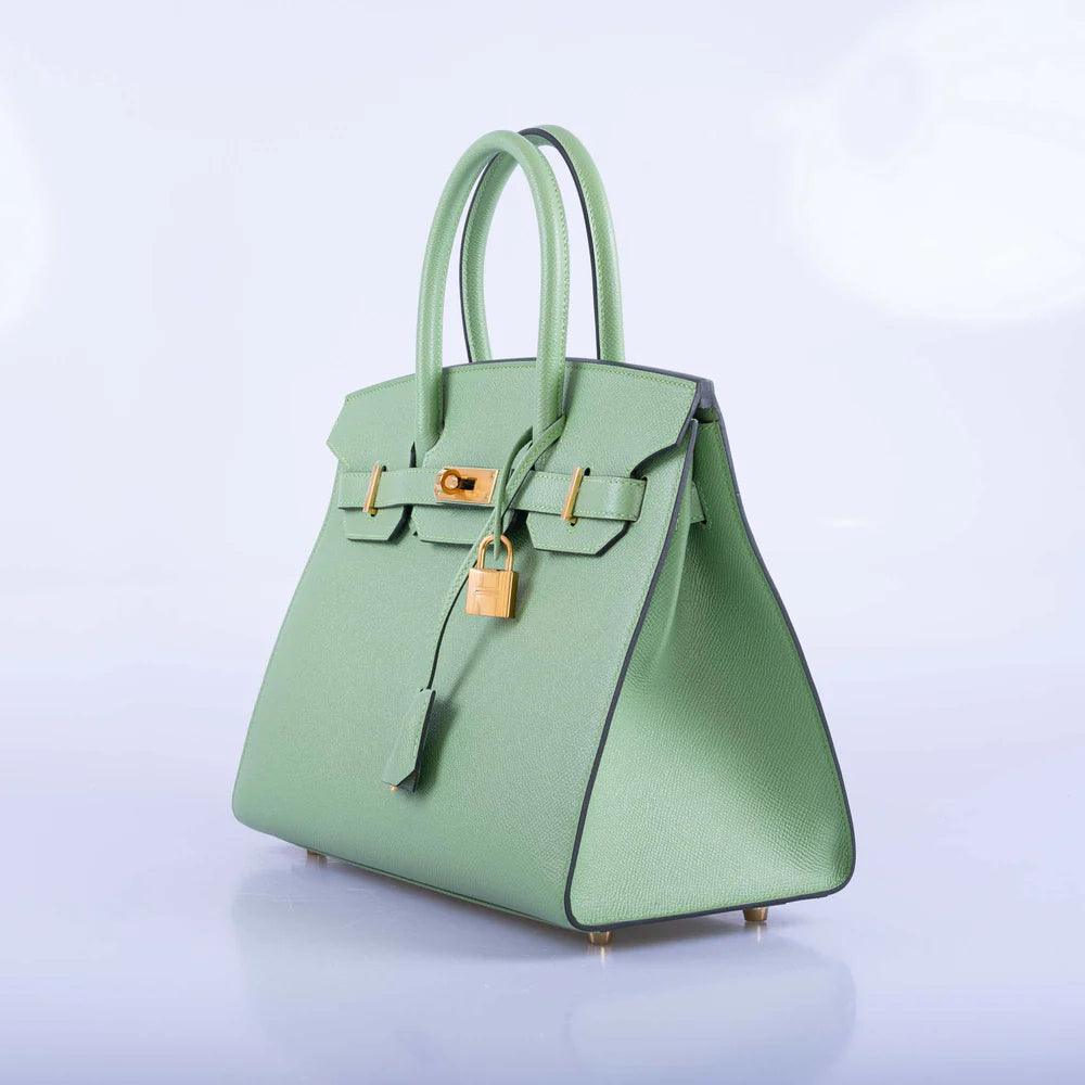 SELLIER BIRKIN 30 VERT CRIQUET EPSOM GOLD HARDWARE