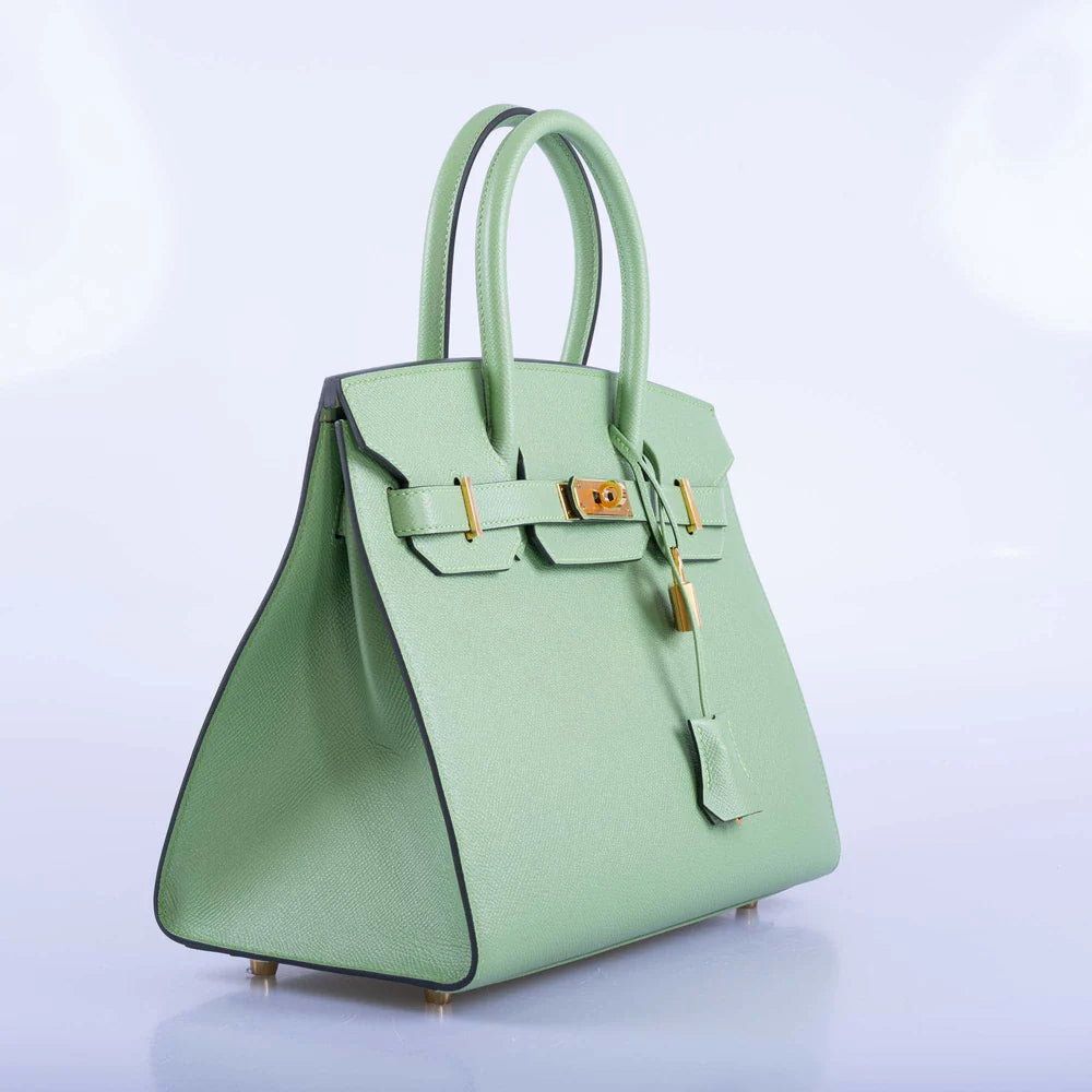 SELLIER BIRKIN 30 VERT CRIQUET EPSOM GOLD HARDWARE