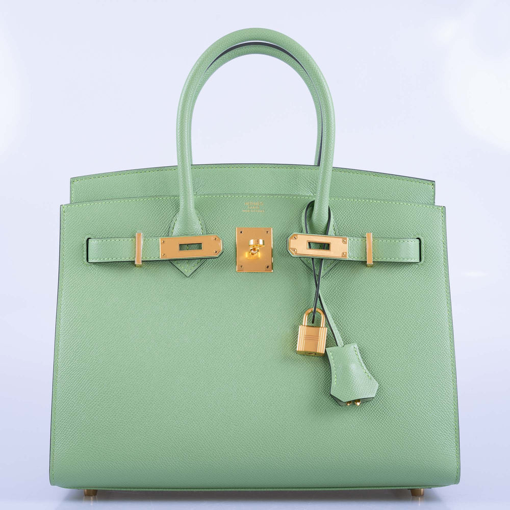 SELLIER BIRKIN 30 VERT CRIQUET EPSOM GOLD HARDWARE