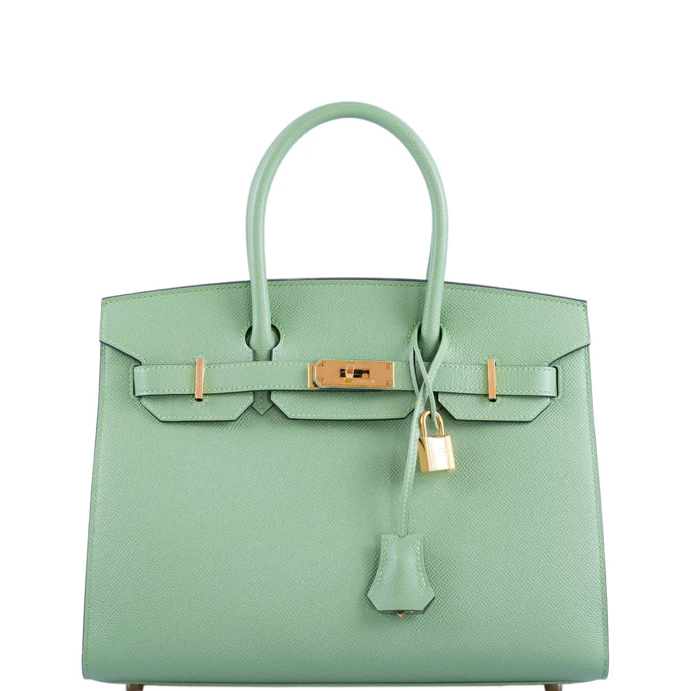 SELLIER BIRKIN 30 VERT CRIQUET EPSOM GOLD HARDWARE